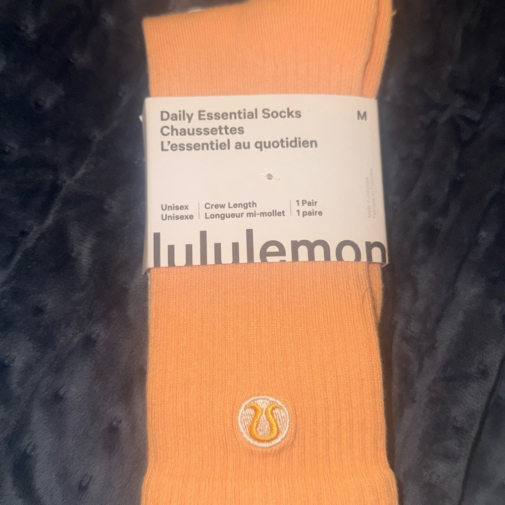 lululemon athletica Vibrant Orange Crew Socks